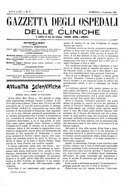 Gazzetta degli ospedali e delle cliniche