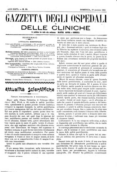 Gazzetta degli ospedali e delle cliniche