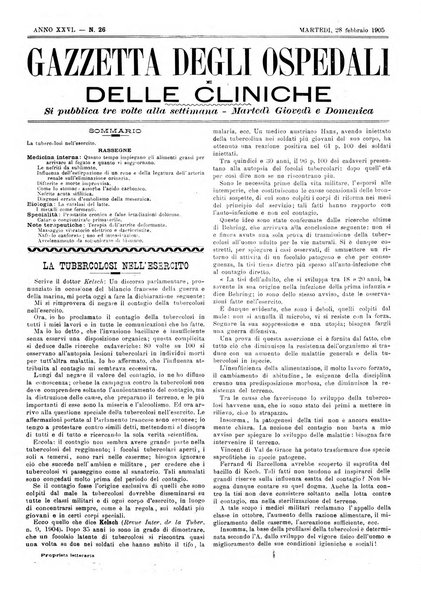 Gazzetta degli ospedali e delle cliniche