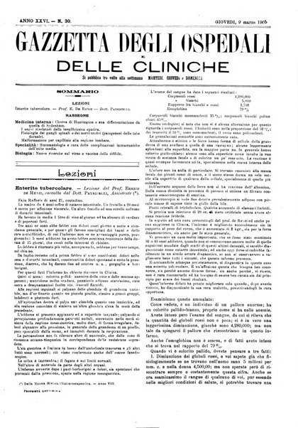 Gazzetta degli ospedali e delle cliniche