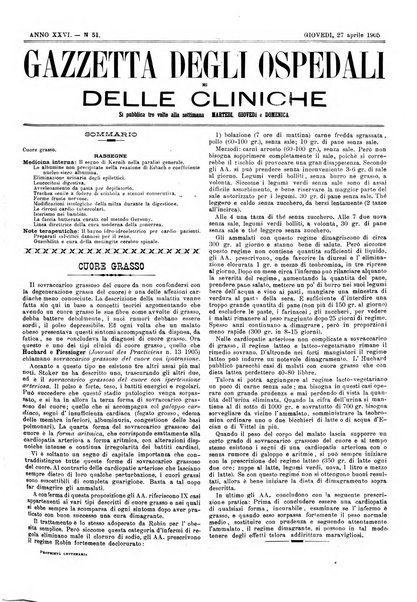 Gazzetta degli ospedali e delle cliniche