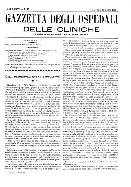 Gazzetta degli ospedali e delle cliniche