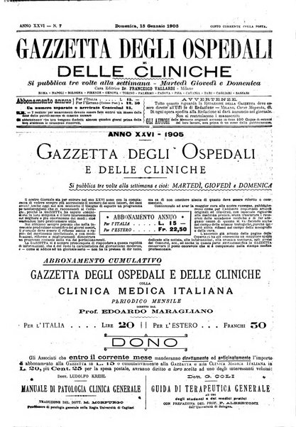 Gazzetta degli ospedali e delle cliniche