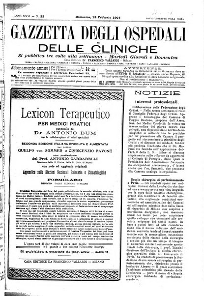 Gazzetta degli ospedali e delle cliniche