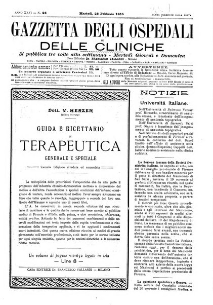 Gazzetta degli ospedali e delle cliniche