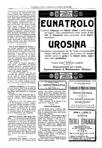 Gazzetta degli ospedali e delle cliniche