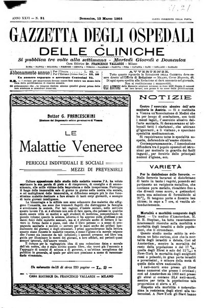 Gazzetta degli ospedali e delle cliniche