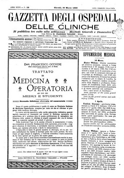 Gazzetta degli ospedali e delle cliniche