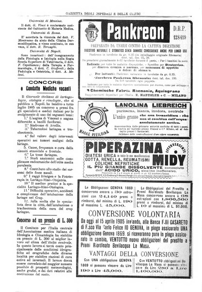 Gazzetta degli ospedali e delle cliniche