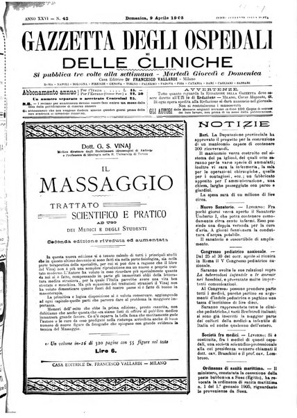 Gazzetta degli ospedali e delle cliniche