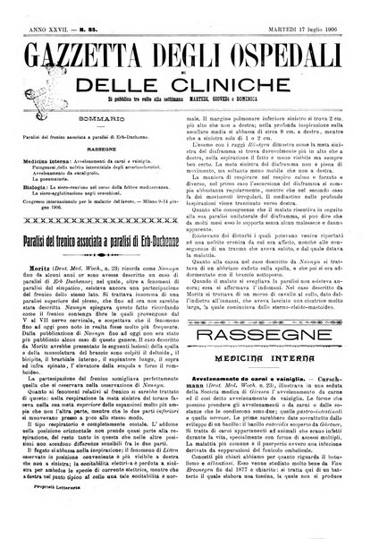 Gazzetta degli ospedali e delle cliniche