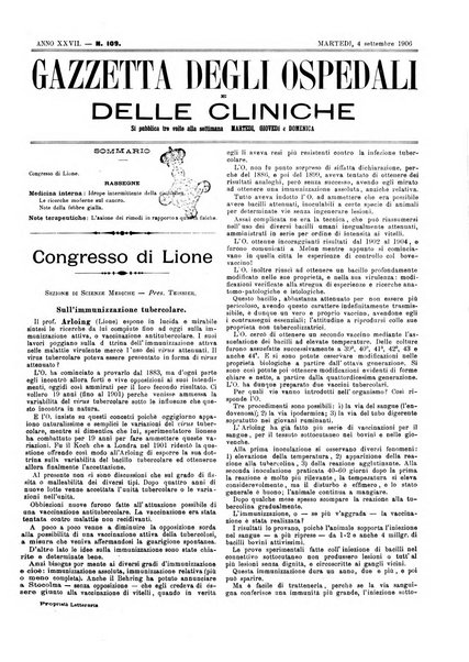 Gazzetta degli ospedali e delle cliniche