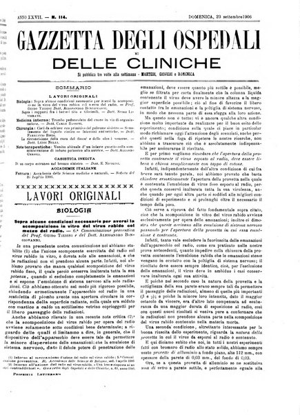 Gazzetta degli ospedali e delle cliniche