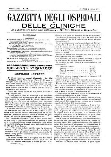 Gazzetta degli ospedali e delle cliniche