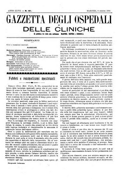 Gazzetta degli ospedali e delle cliniche