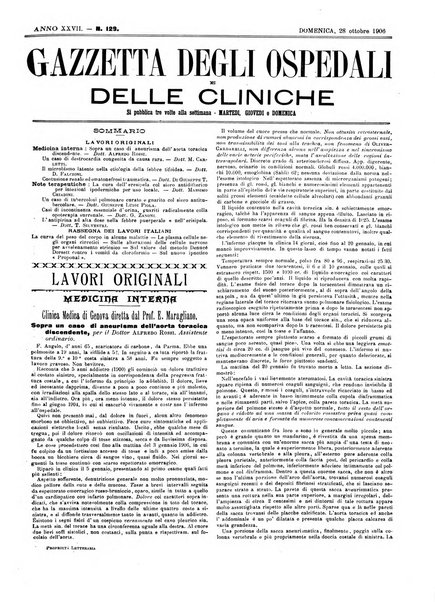 Gazzetta degli ospedali e delle cliniche