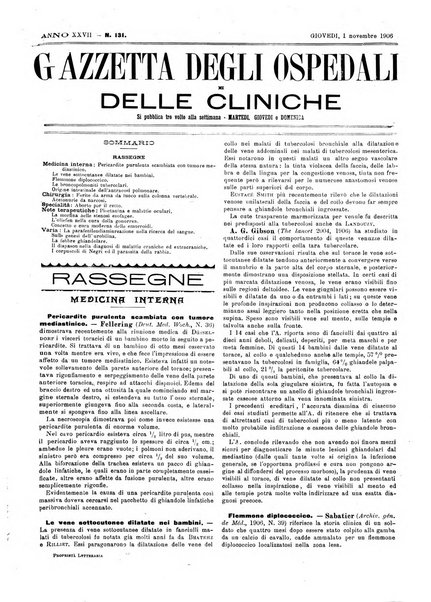 Gazzetta degli ospedali e delle cliniche