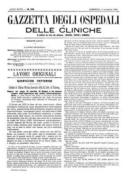 Gazzetta degli ospedali e delle cliniche