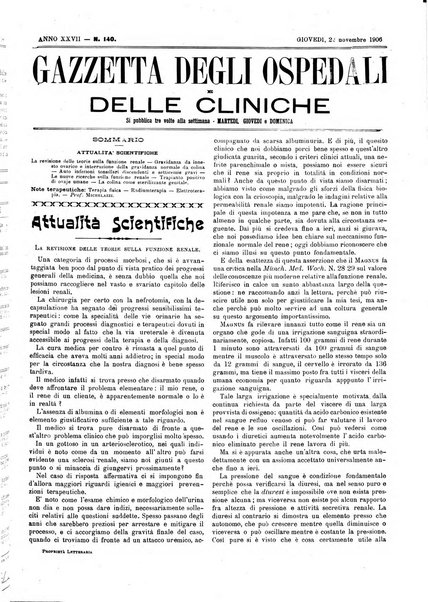 Gazzetta degli ospedali e delle cliniche