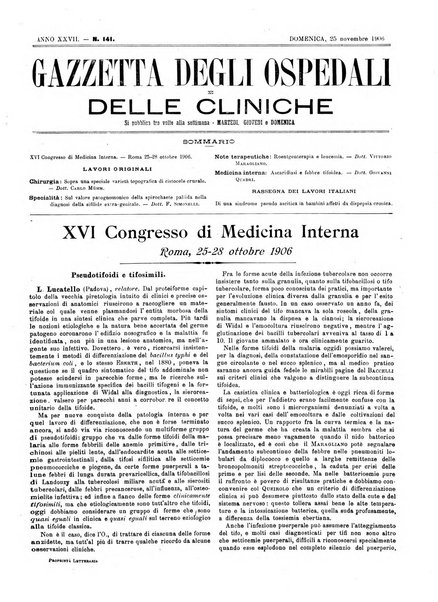 Gazzetta degli ospedali e delle cliniche