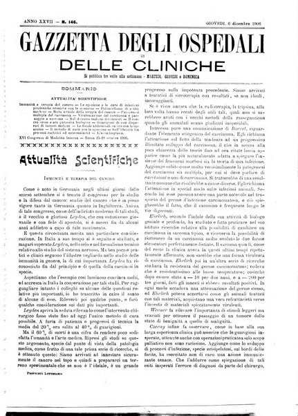 Gazzetta degli ospedali e delle cliniche