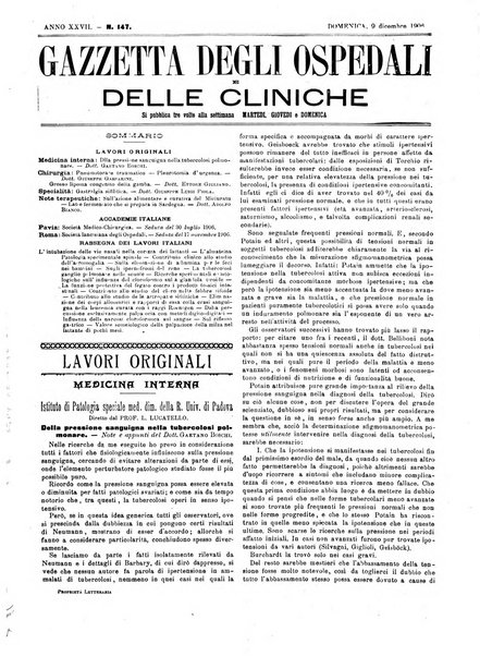 Gazzetta degli ospedali e delle cliniche