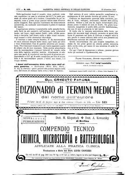 Gazzetta degli ospedali e delle cliniche