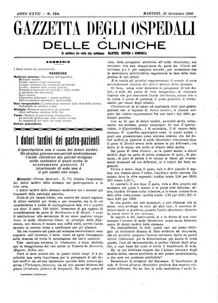 Gazzetta degli ospedali e delle cliniche