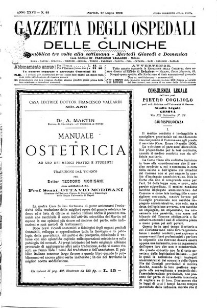 Gazzetta degli ospedali e delle cliniche