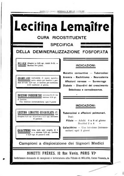 Gazzetta degli ospedali e delle cliniche