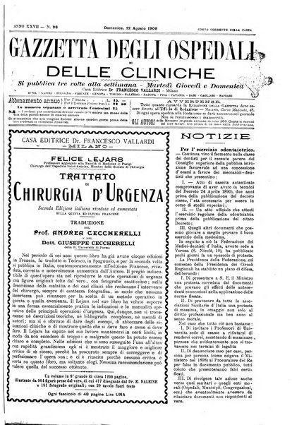 Gazzetta degli ospedali e delle cliniche