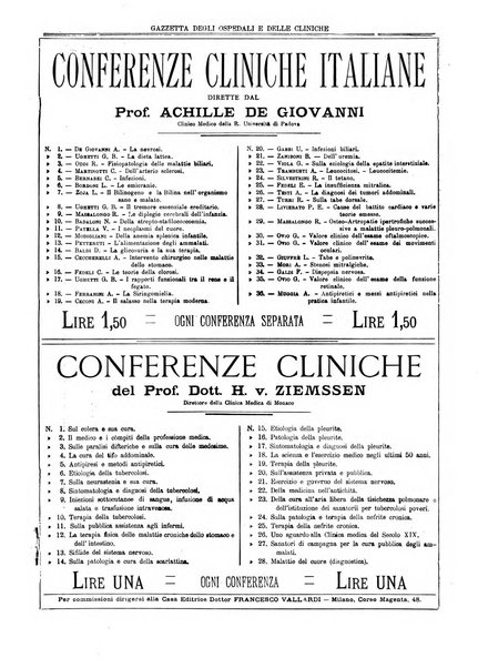 Gazzetta degli ospedali e delle cliniche