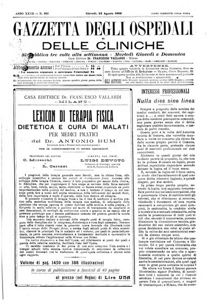 Gazzetta degli ospedali e delle cliniche