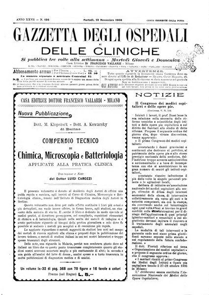 Gazzetta degli ospedali e delle cliniche