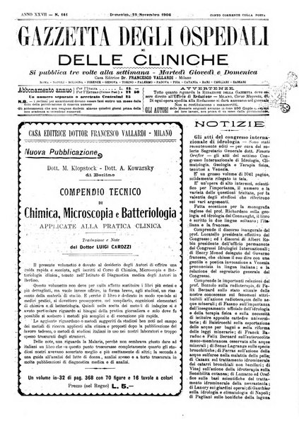 Gazzetta degli ospedali e delle cliniche