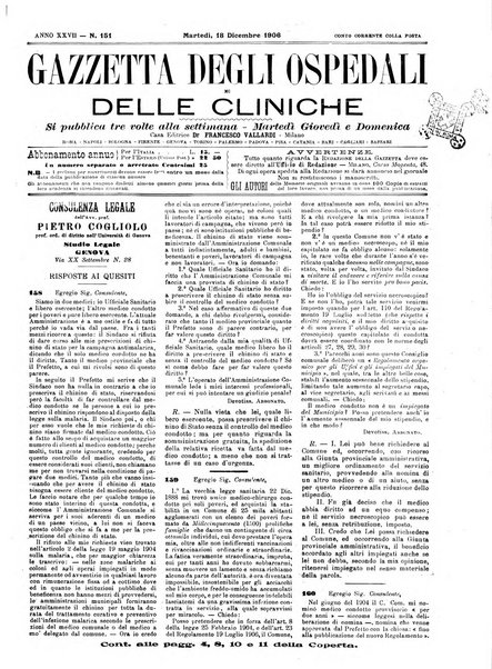 Gazzetta degli ospedali e delle cliniche