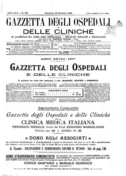 Gazzetta degli ospedali e delle cliniche