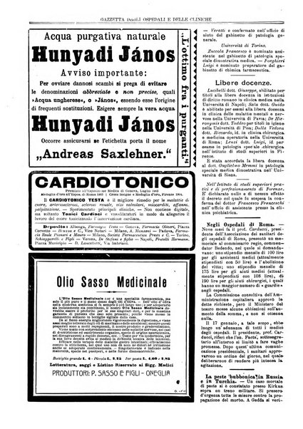 Gazzetta degli ospedali e delle cliniche