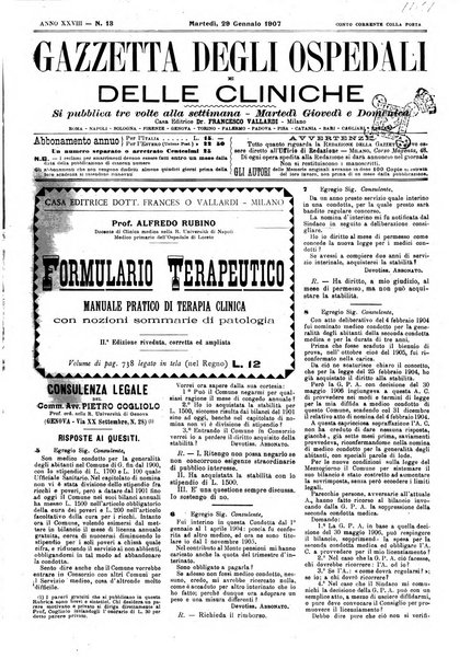 Gazzetta degli ospedali e delle cliniche