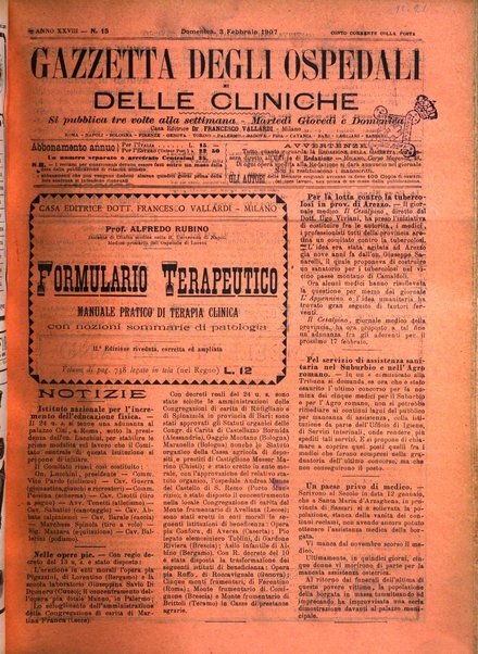 Gazzetta degli ospedali e delle cliniche