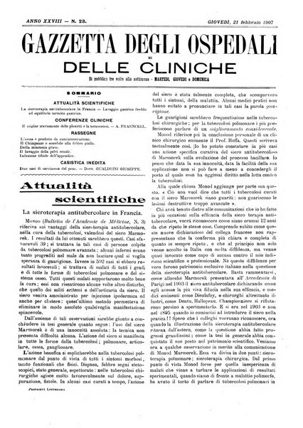 Gazzetta degli ospedali e delle cliniche