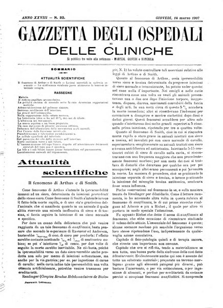 Gazzetta degli ospedali e delle cliniche