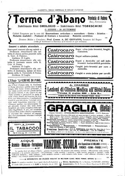 Gazzetta degli ospedali e delle cliniche