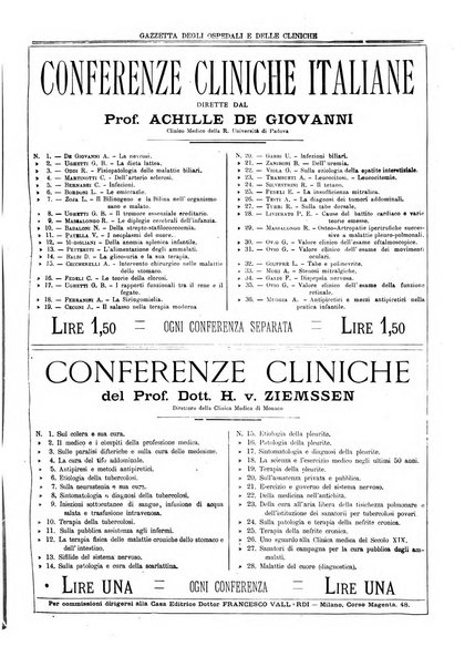 Gazzetta degli ospedali e delle cliniche