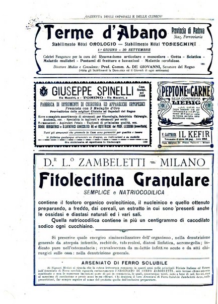 Gazzetta degli ospedali e delle cliniche