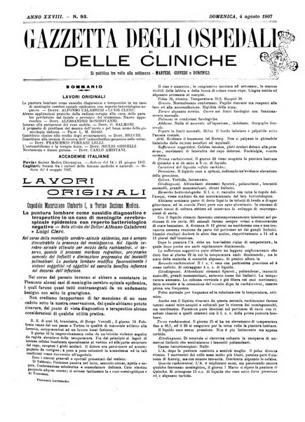 Gazzetta degli ospedali e delle cliniche