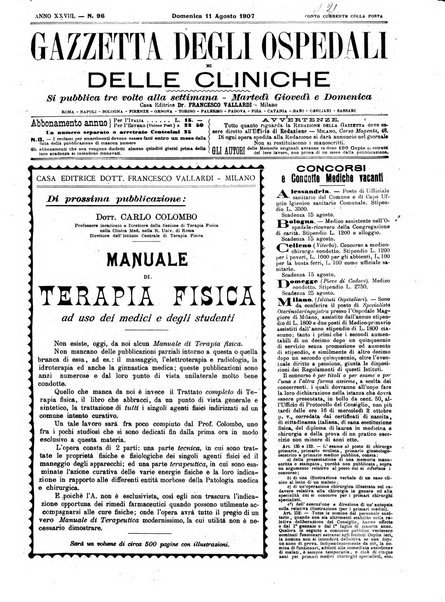 Gazzetta degli ospedali e delle cliniche