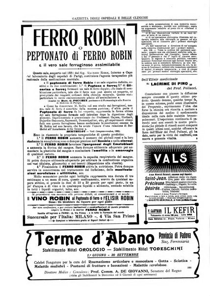 Gazzetta degli ospedali e delle cliniche