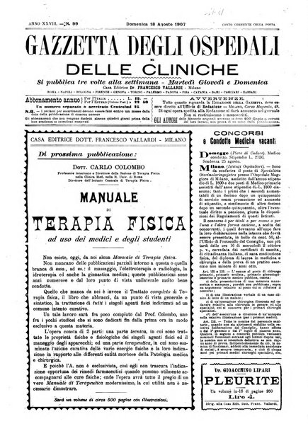 Gazzetta degli ospedali e delle cliniche