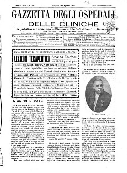 Gazzetta degli ospedali e delle cliniche